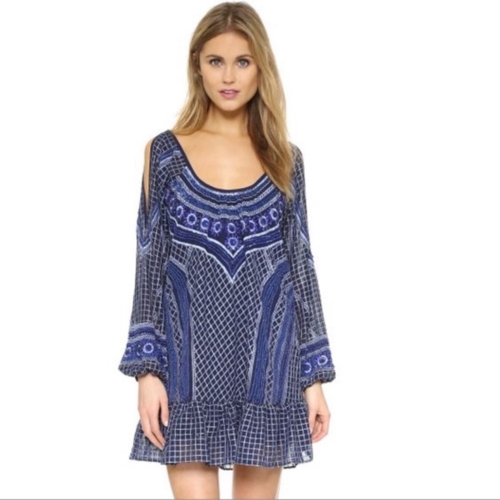 NWT Parker Beaded Woodstock Crystal Dress - Size L